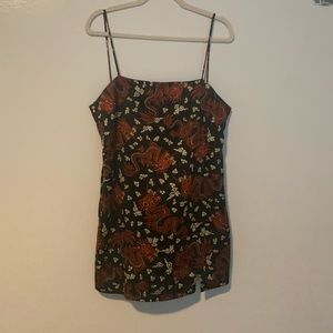 Zara black and red basic mini dress